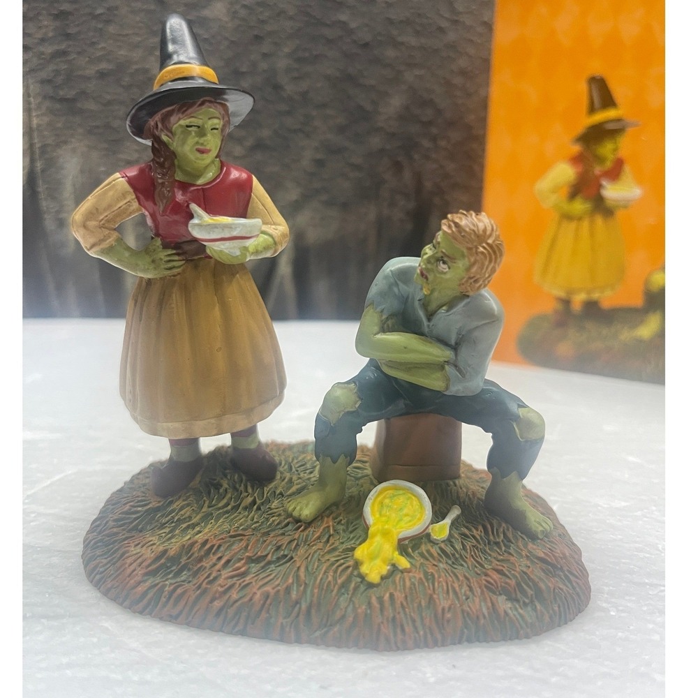 Department 56 Figurine Bundle Halloween IF IT DOESN'T KILL YOU & CROW HAG